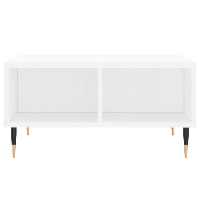 Salontafel 60x60x30 cm bewerkt hout hoogglans wit MeubelReus