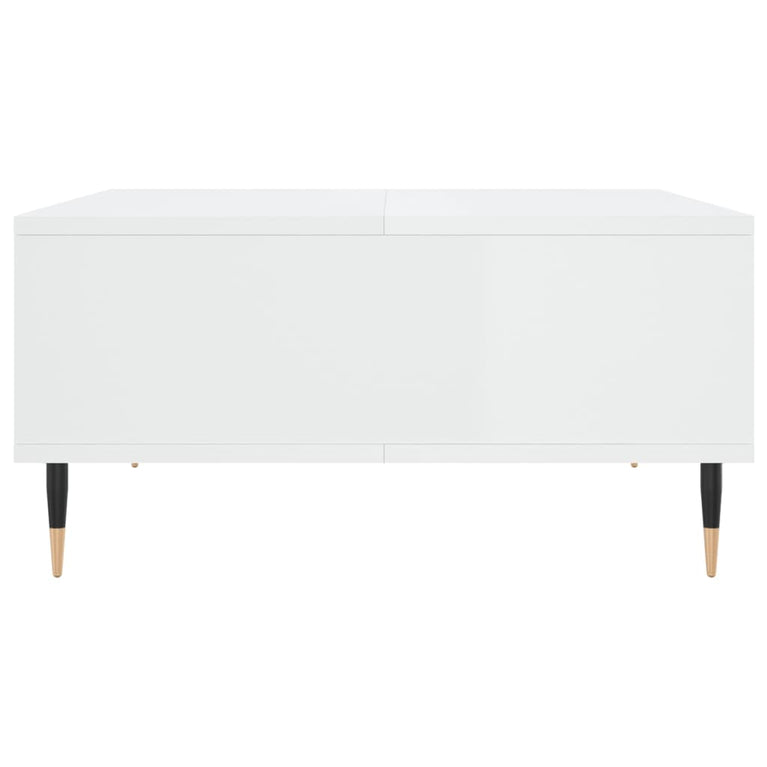 Salontafel 60x60x30 cm bewerkt hout hoogglans wit MeubelReus