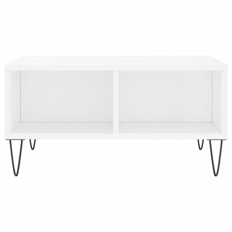 Salontafel 60x60x30 cm bewerkt hout hoogglans wit MeubelReus