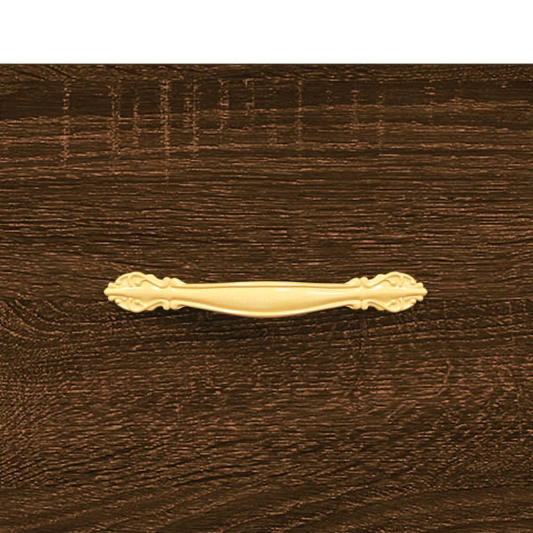 Nachtkastje 40x35x47,5 cm bewerkt hout bruin eikenkleur MeubelReus