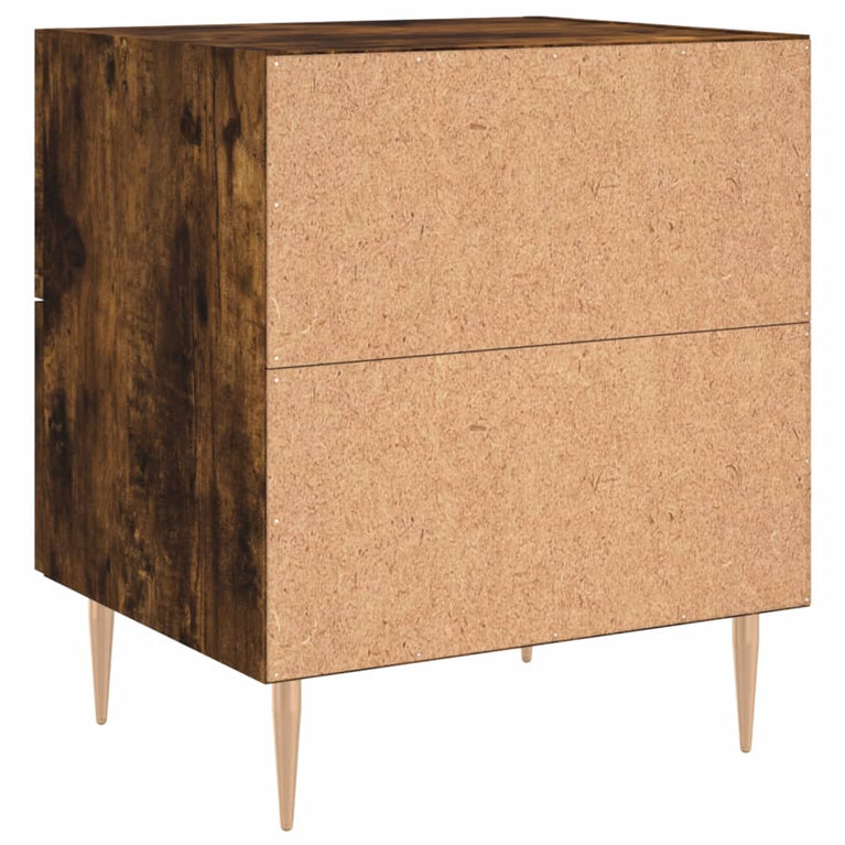 Nachtkastjes 2 st 40x35x47,5 cm bewerkt hout gerookt eikenkleur MeubelReus
