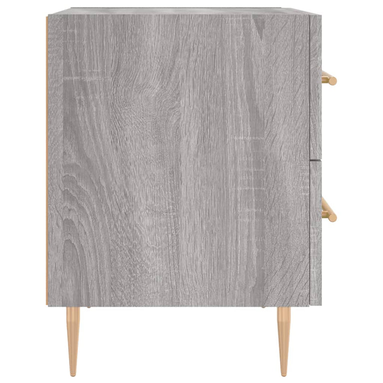 Nachtkastjes 2 st 40x35x47,5 cm bewerkt hout grijs sonoma eiken MeubelReus