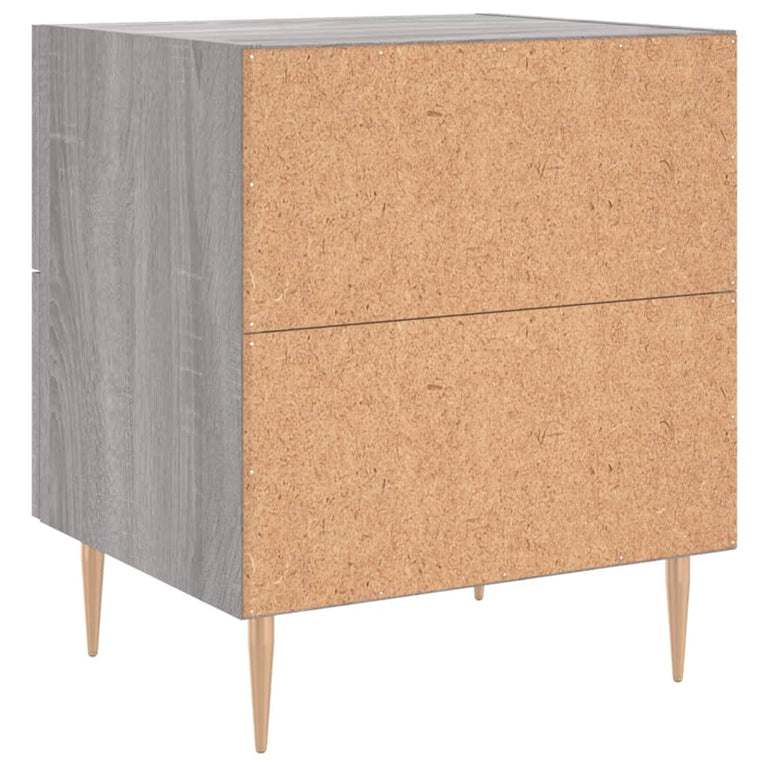 Nachtkastjes 2 st 40x35x47,5 cm bewerkt hout grijs sonoma eiken MeubelReus
