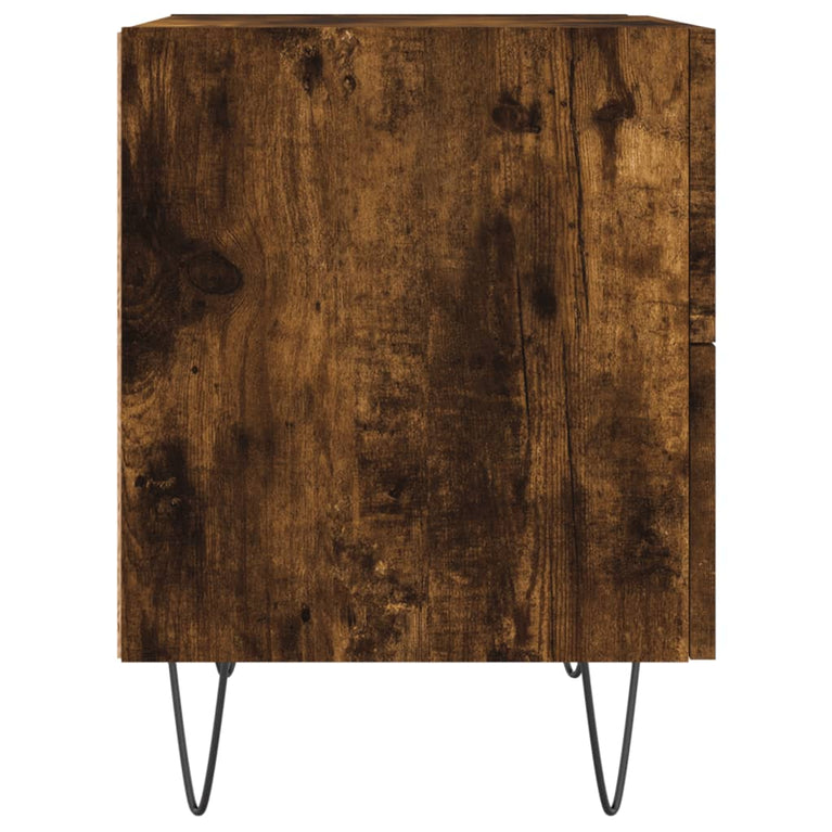 Nachtkastjes 2 st 40x35x47,5 cm bewerkt hout gerookt eikenkleur MeubelReus