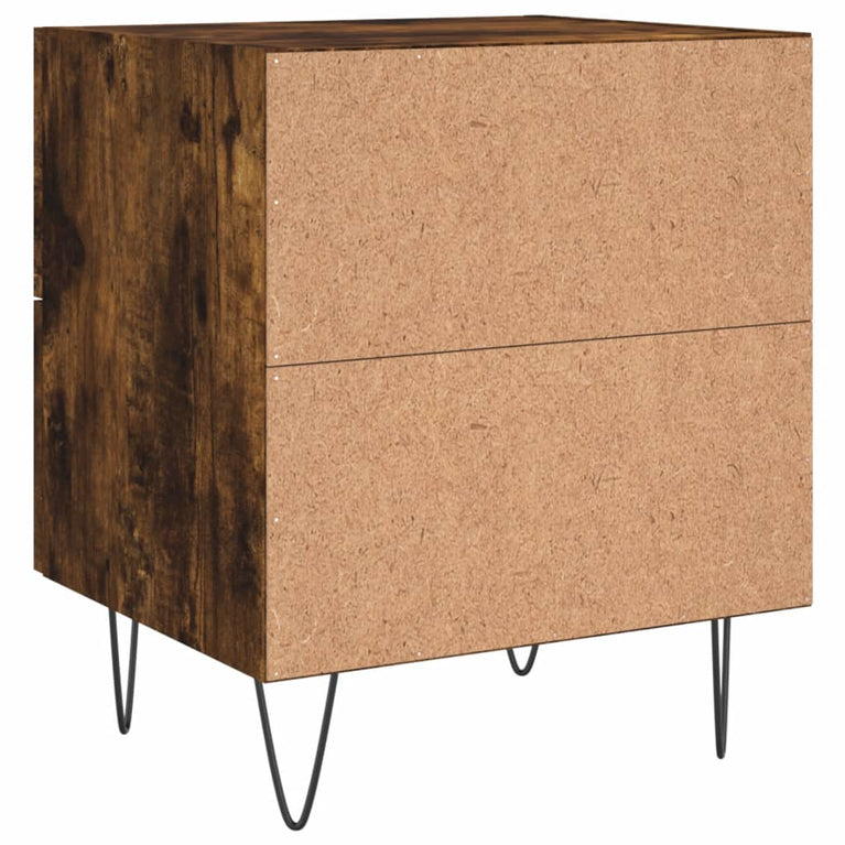 Nachtkastjes 2 st 40x35x47,5 cm bewerkt hout gerookt eikenkleur MeubelReus