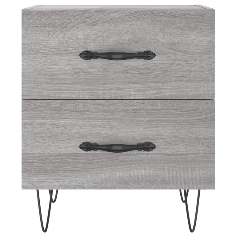 Nachtkastjes 2 st 40x35x47,5 cm bewerkt hout grijs sonoma eiken MeubelReus
