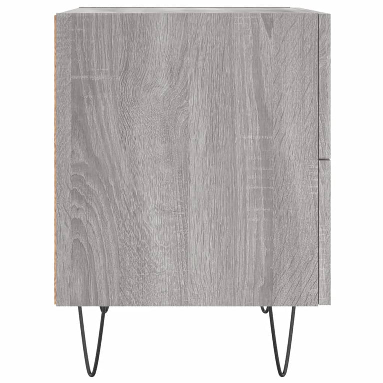 Nachtkastjes 2 st 40x35x47,5 cm bewerkt hout grijs sonoma eiken MeubelReus