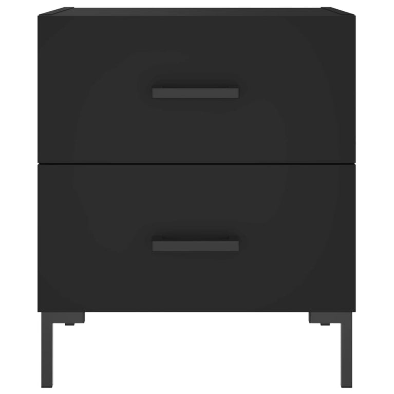 Nachtkastjes 2 st 40x35x47,5 cm bewerkt hout zwart MeubelReus