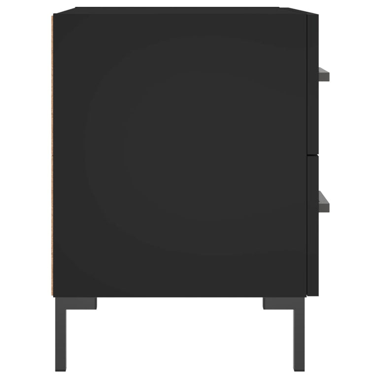 Nachtkastjes 2 st 40x35x47,5 cm bewerkt hout zwart MeubelReus