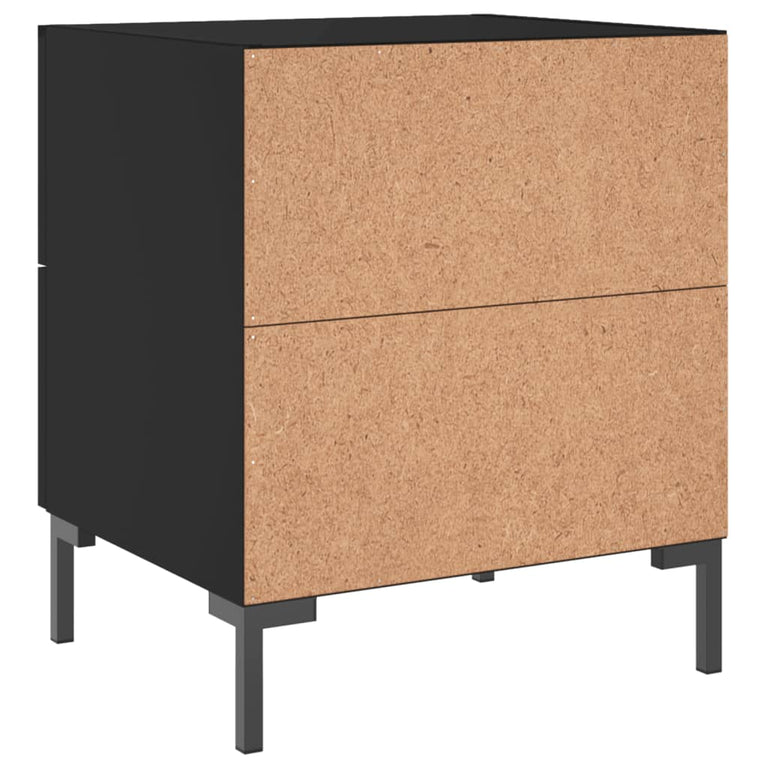 Nachtkastjes 2 st 40x35x47,5 cm bewerkt hout zwart MeubelReus
