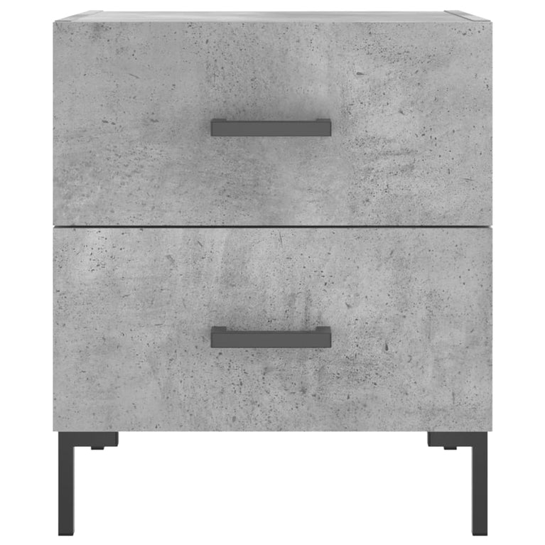 Nachtkastje 40x35x47,5 cm bewerkt hout betongrijs MeubelReus