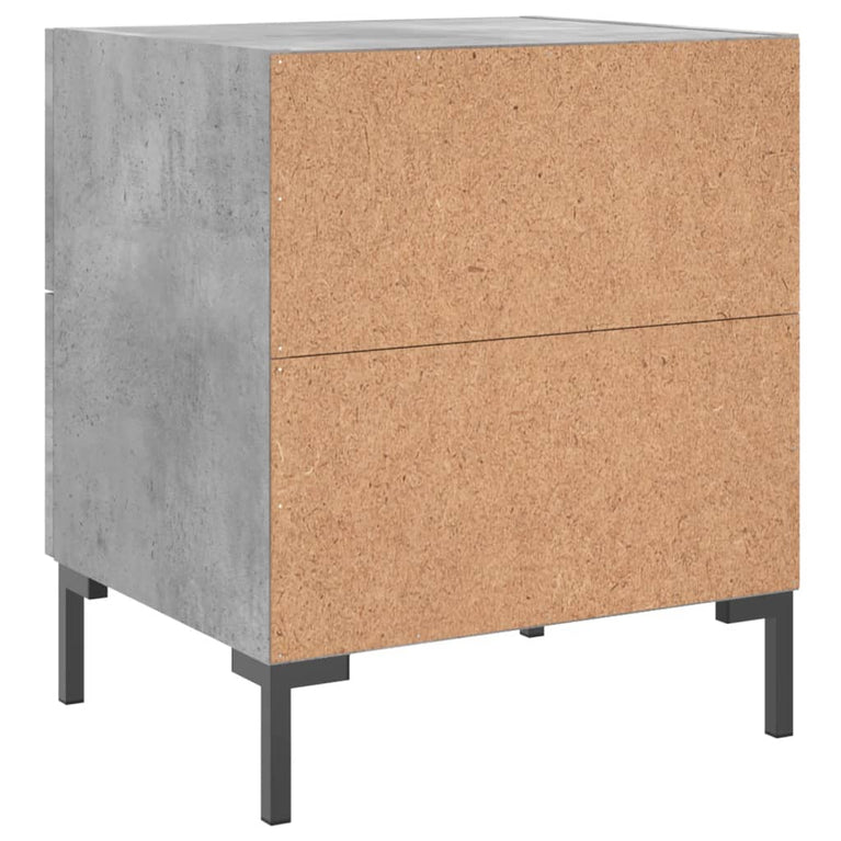 Nachtkastje 40x35x47,5 cm bewerkt hout betongrijs MeubelReus