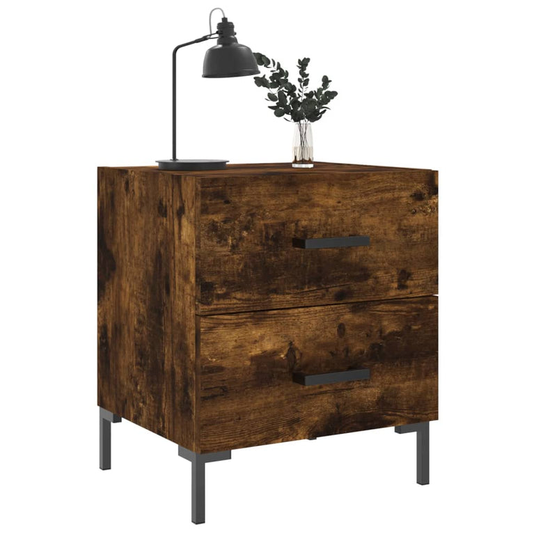 Nachtkastjes 2 st 40x35x47,5 cm bewerkt hout gerookt eikenkleur MeubelReus