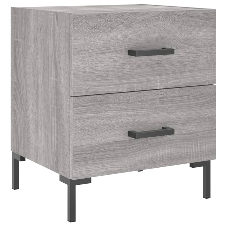 Nachtkastjes 2 st 40x35x47,5 cm bewerkt hout grijs sonoma eiken MeubelReus