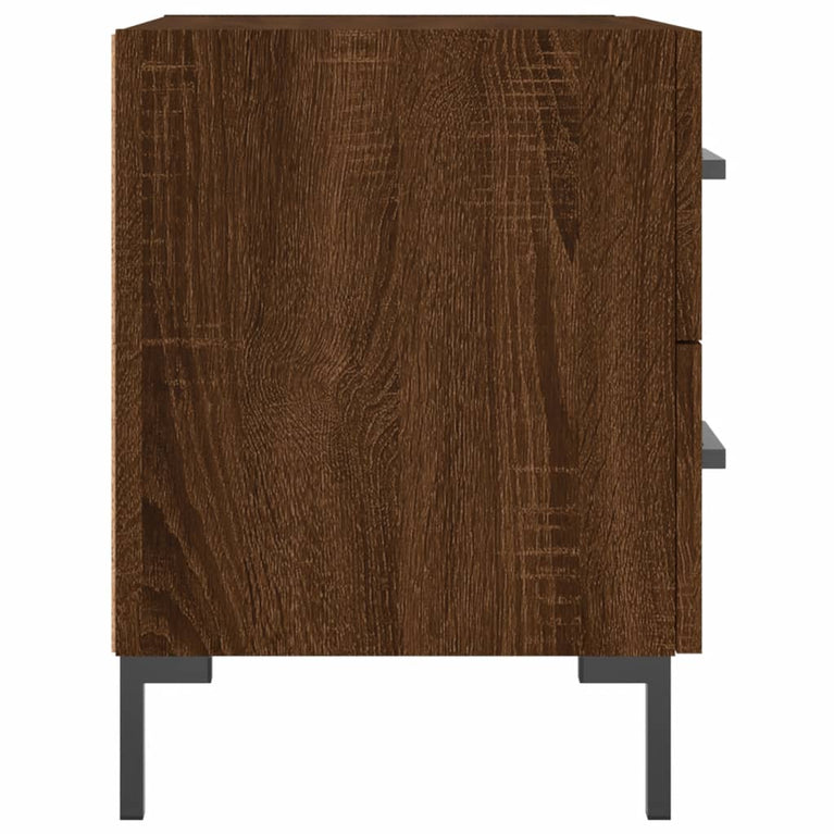 Nachtkastje 40x35x47,5 cm bewerkt hout bruin eikenkleur MeubelReus