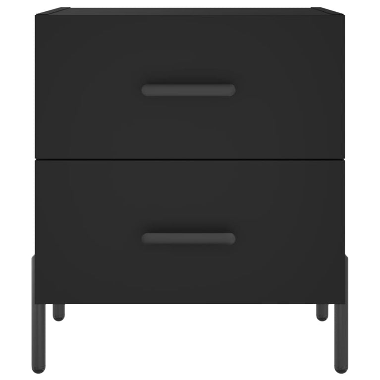 Nachtkastjes 2 st 40x35x47,5 cm bewerkt hout zwart MeubelReus