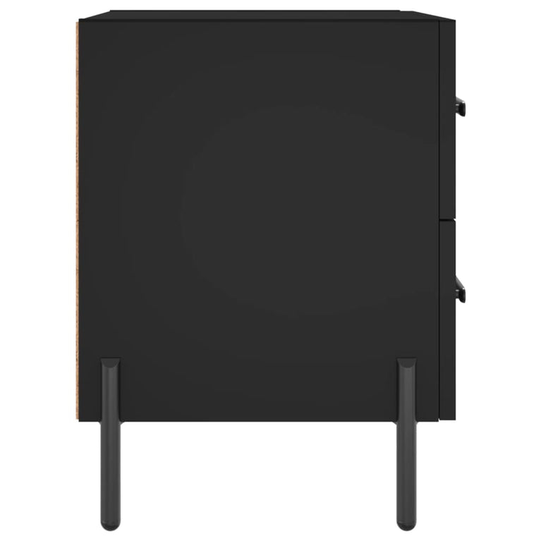 Nachtkastjes 2 st 40x35x47,5 cm bewerkt hout zwart MeubelReus