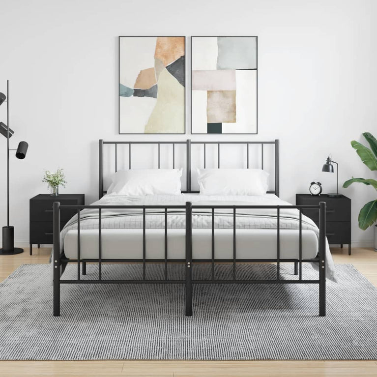 Nachtkastjes 2 st 40x35x47,5 cm bewerkt hout zwart MeubelReus