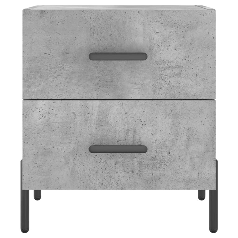 Nachtkastje 40x35x47,5 cm bewerkt hout betongrijs MeubelReus