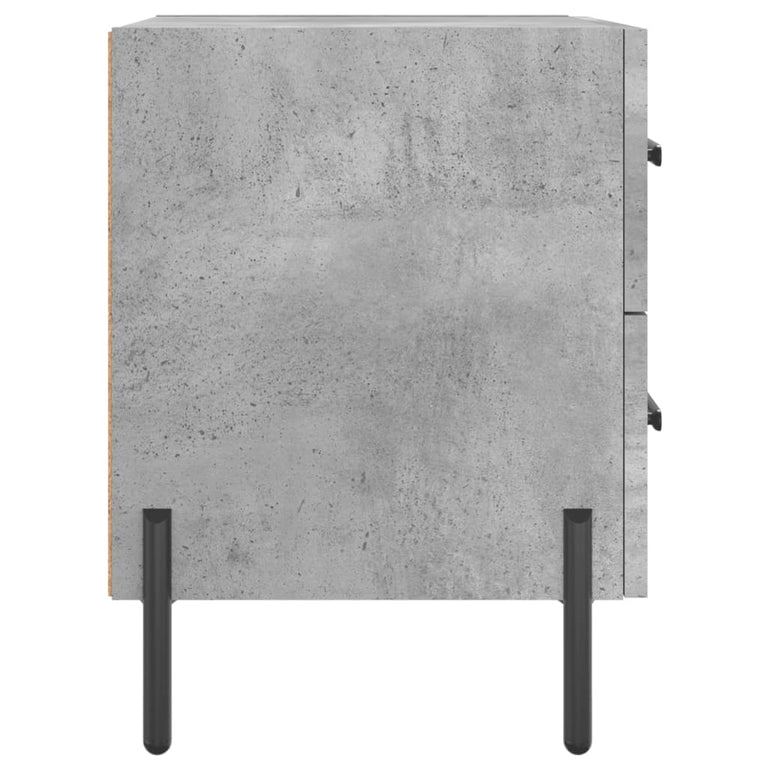 Nachtkastje 40x35x47,5 cm bewerkt hout betongrijs MeubelReus