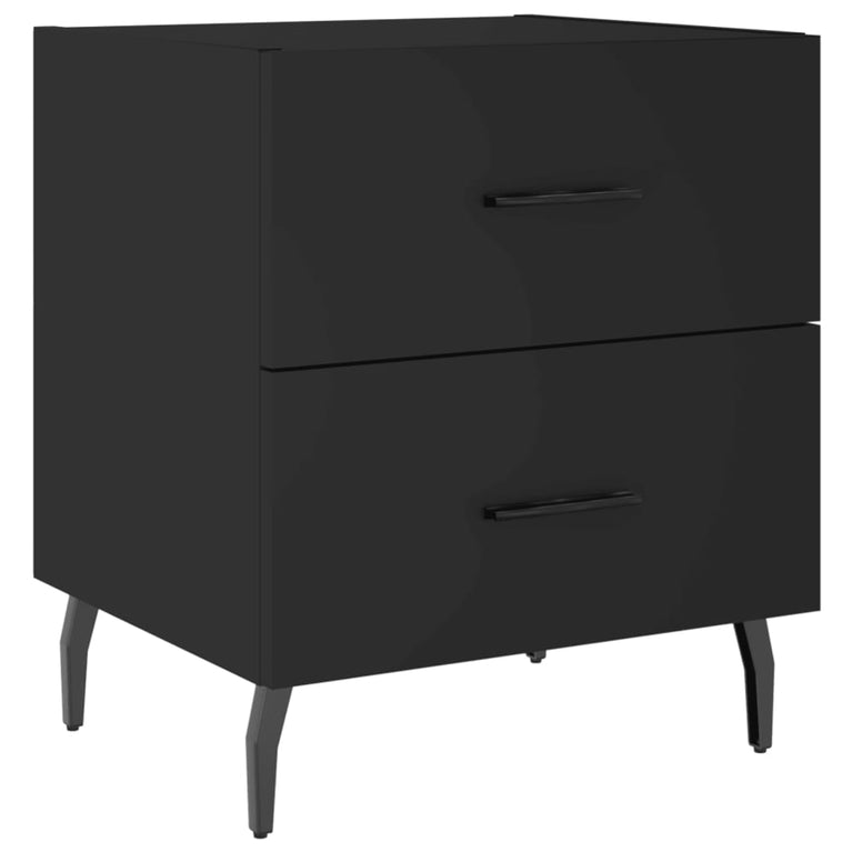 Nachtkastjes 2 st 40x35x47,5 cm bewerkt hout zwart MeubelReus