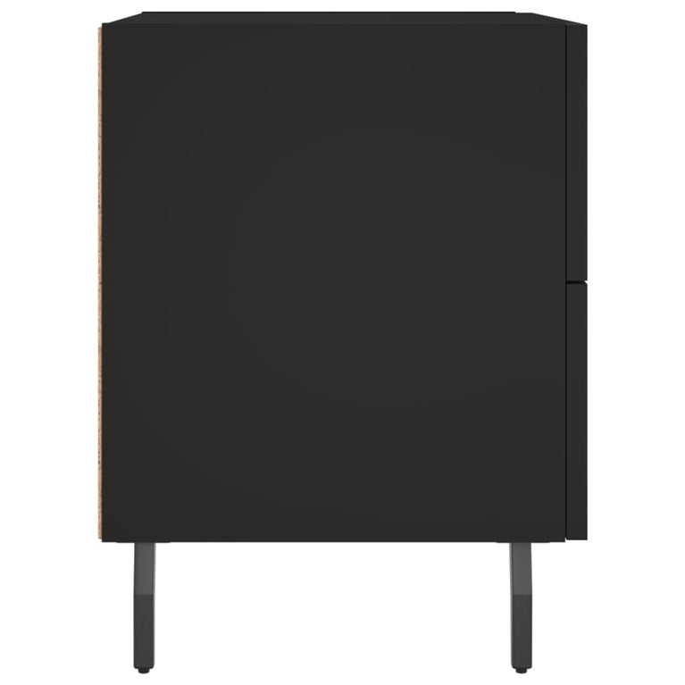 Nachtkastjes 2 st 40x35x47,5 cm bewerkt hout zwart MeubelReus