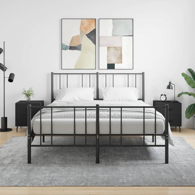 Nachtkastjes 2 st 40x35x47,5 cm bewerkt hout zwart MeubelReus