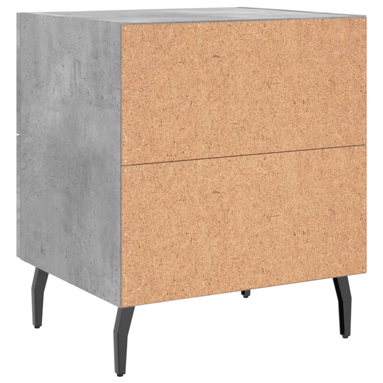 Nachtkastje 40x35x47,5 cm bewerkt hout betongrijs MeubelReus