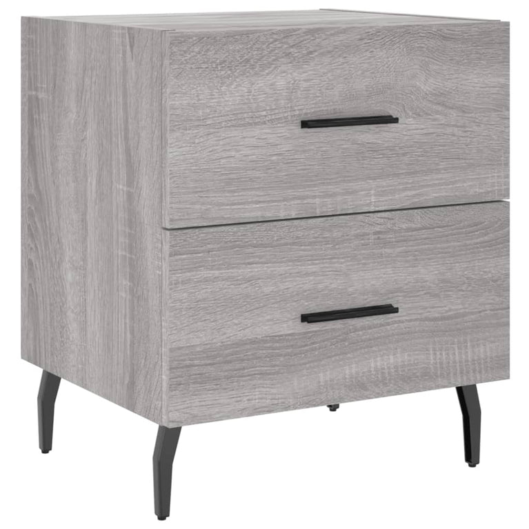 Nachtkastjes 2 st 40x35x47,5 cm bewerkt hout grijs sonoma eiken MeubelReus