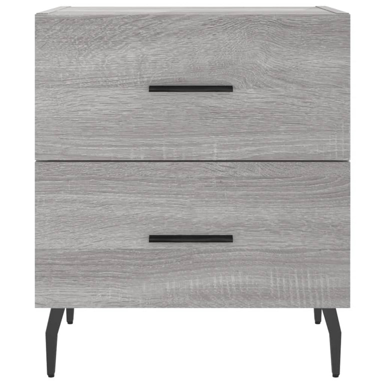Nachtkastjes 2 st 40x35x47,5 cm bewerkt hout grijs sonoma eiken MeubelReus
