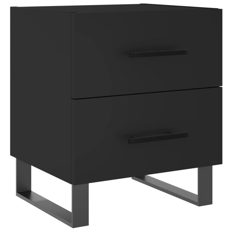 Nachtkastjes 2 st 40x35x47,5 cm bewerkt hout zwart MeubelReus