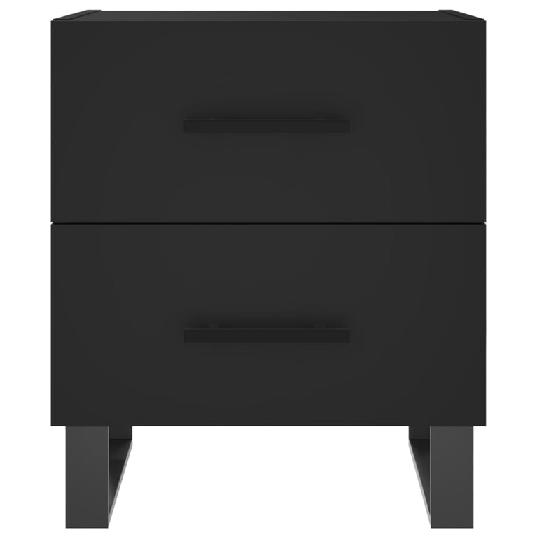 Nachtkastjes 2 st 40x35x47,5 cm bewerkt hout zwart MeubelReus