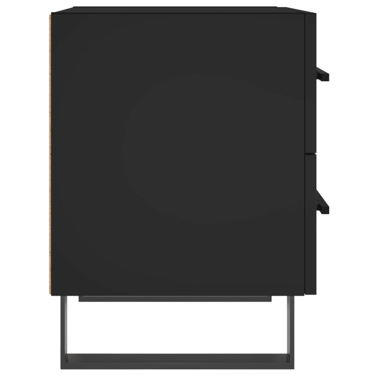 Nachtkastjes 2 st 40x35x47,5 cm bewerkt hout zwart MeubelReus