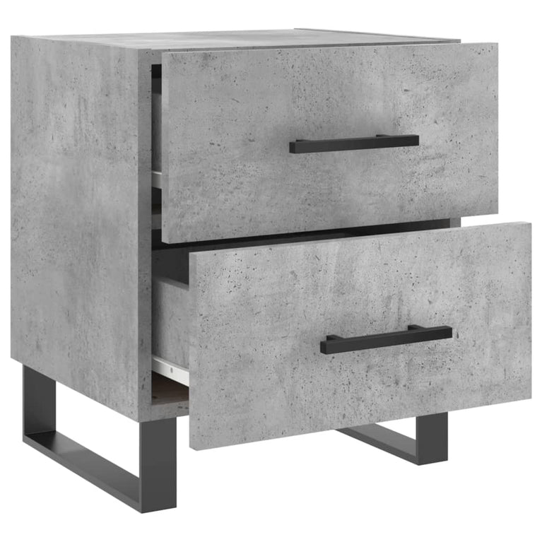 Nachtkastje 40x35x47,5 cm bewerkt hout betongrijs MeubelReus