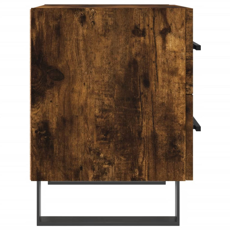 Nachtkastjes 2 st 40x35x47,5 cm bewerkt hout gerookt eikenkleur MeubelReus