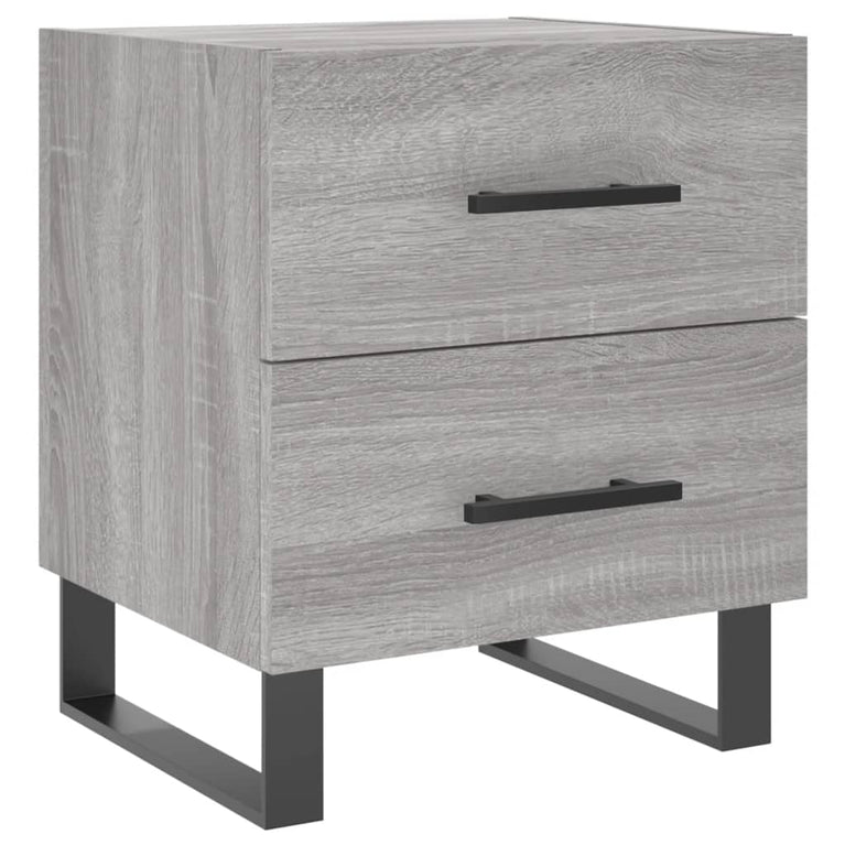 Nachtkastjes 2 st 40x35x47,5 cm bewerkt hout grijs sonoma eiken MeubelReus