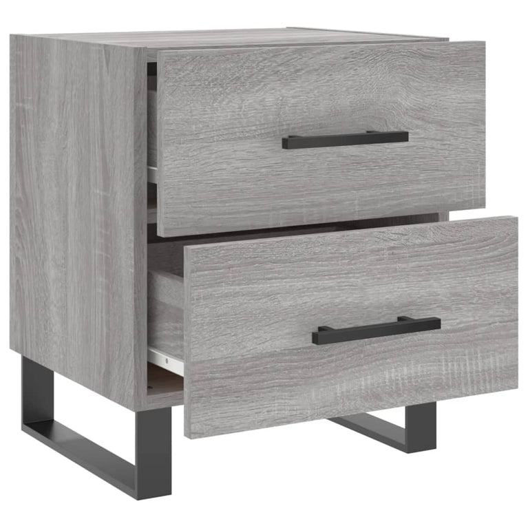 Nachtkastjes 2 st 40x35x47,5 cm bewerkt hout grijs sonoma eiken MeubelReus