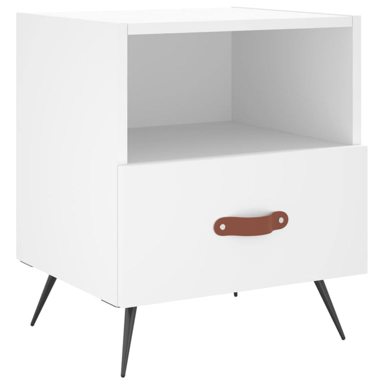 Nachtkastjes 2 st 40x35x47,5 cm bewerkt hout wit MeubelReus