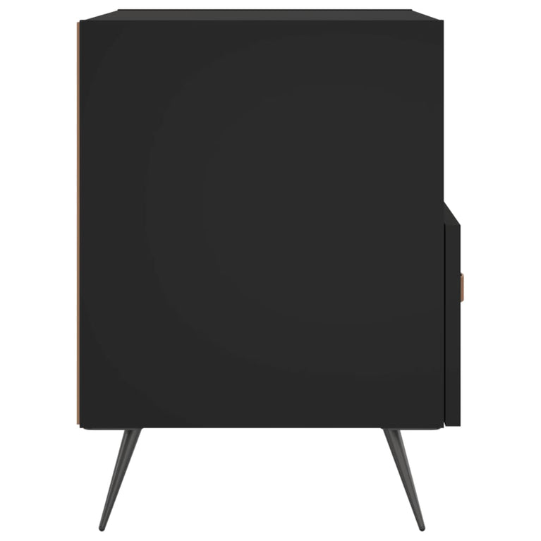 Nachtkastjes 2 st 40x35x47,5 cm bewerkt hout zwart MeubelReus