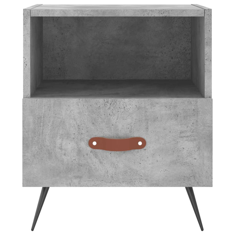 Nachtkastje 40x35x47,5 cm bewerkt hout betongrijs MeubelReus