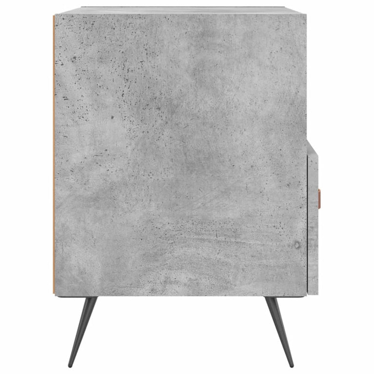 Nachtkastje 40x35x47,5 cm bewerkt hout betongrijs MeubelReus