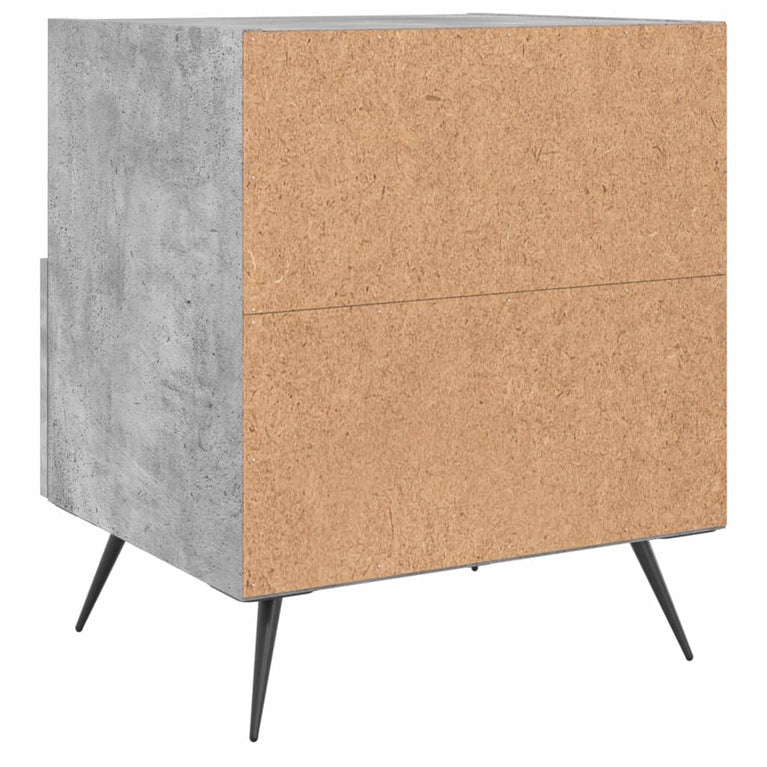 Nachtkastje 40x35x47,5 cm bewerkt hout betongrijs MeubelReus