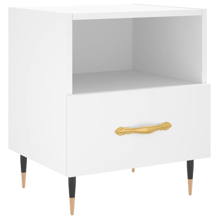Nachtkastjes 2 st 40x35x47,5 cm bewerkt hout wit MeubelReus