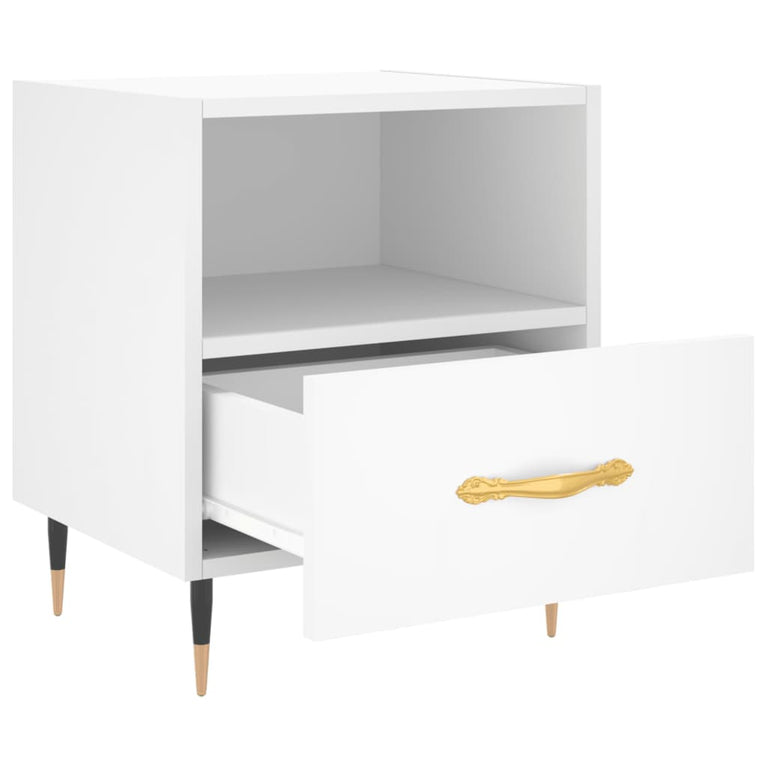 Nachtkastjes 2 st 40x35x47,5 cm bewerkt hout wit MeubelReus