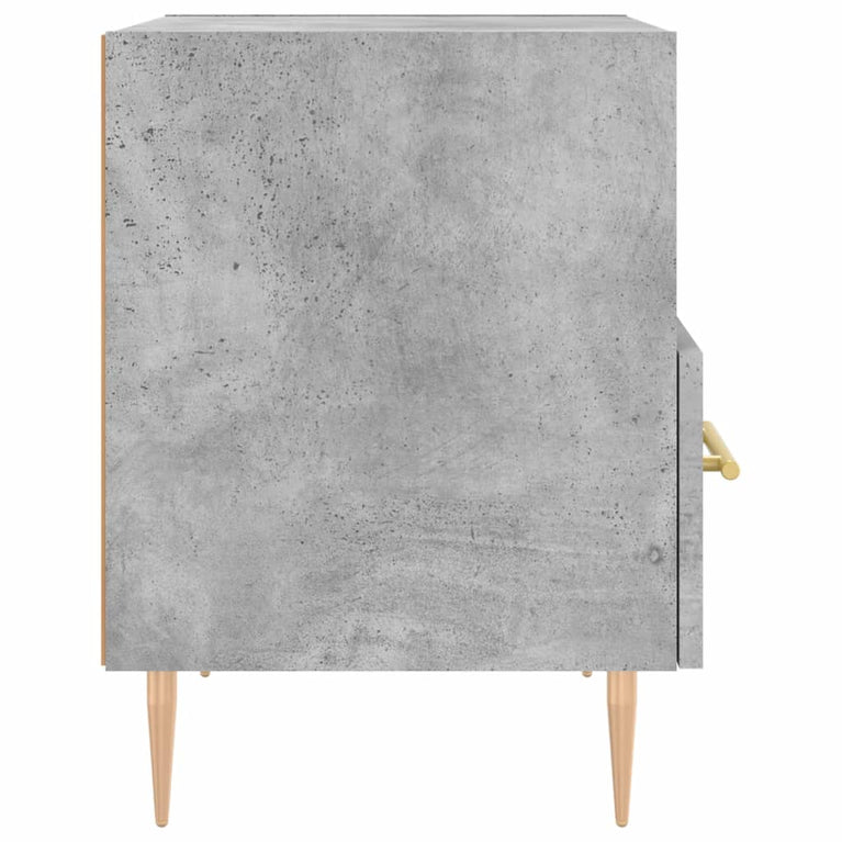 Nachtkastje 40x35x47,5 cm bewerkt hout betongrijs MeubelReus