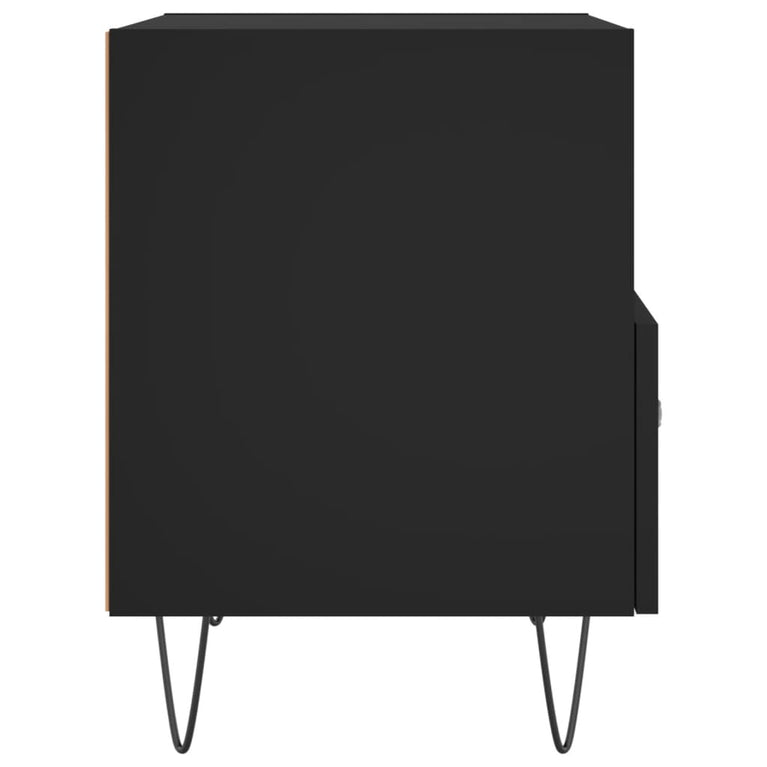 Nachtkastjes 2 st 40x35x47,5 cm bewerkt hout zwart MeubelReus