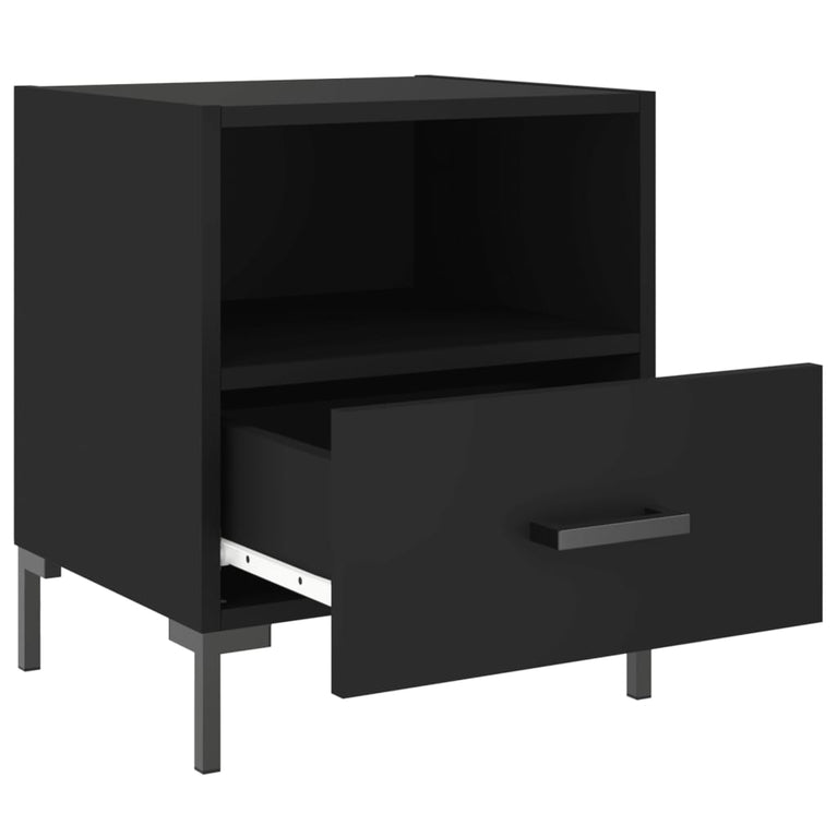 Nachtkastjes 2 st 40x35x47,5 cm bewerkt hout zwart MeubelReus