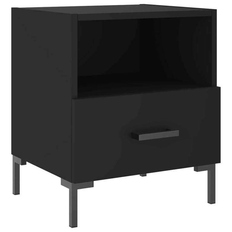 Nachtkastjes 2 st 40x35x47,5 cm bewerkt hout zwart MeubelReus
