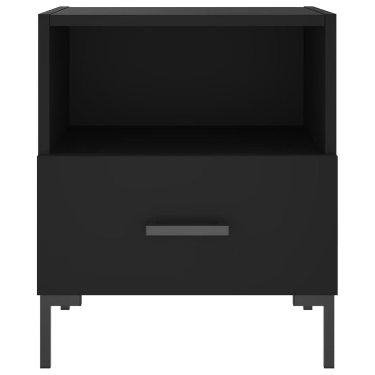 Nachtkastjes 2 st 40x35x47,5 cm bewerkt hout zwart MeubelReus