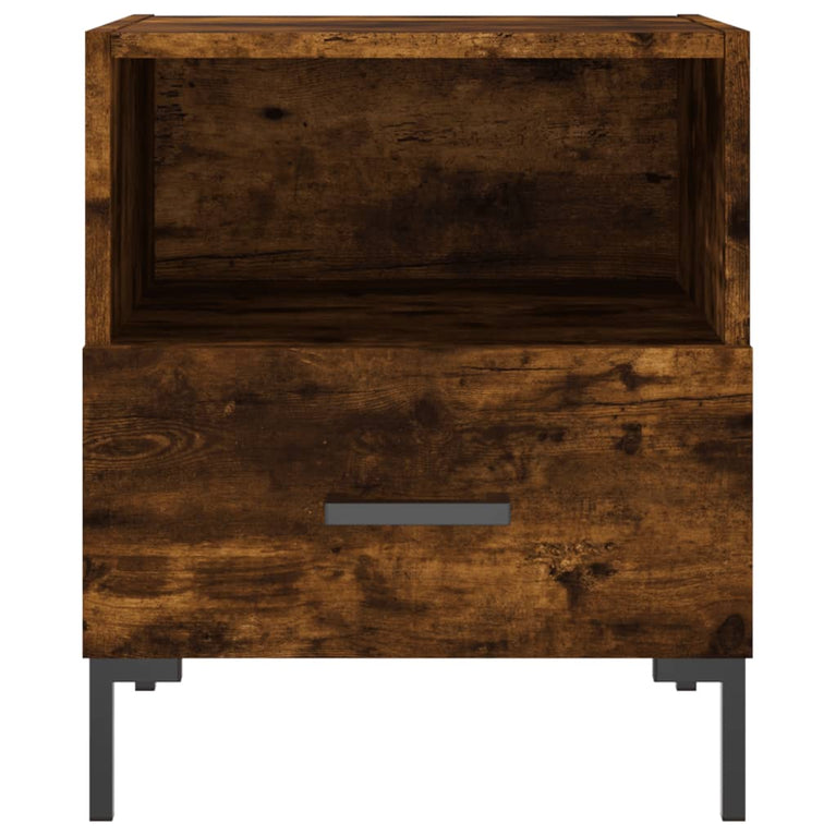 Nachtkastjes 2 st 40x35x47,5 cm bewerkt hout gerookt eikenkleur MeubelReus